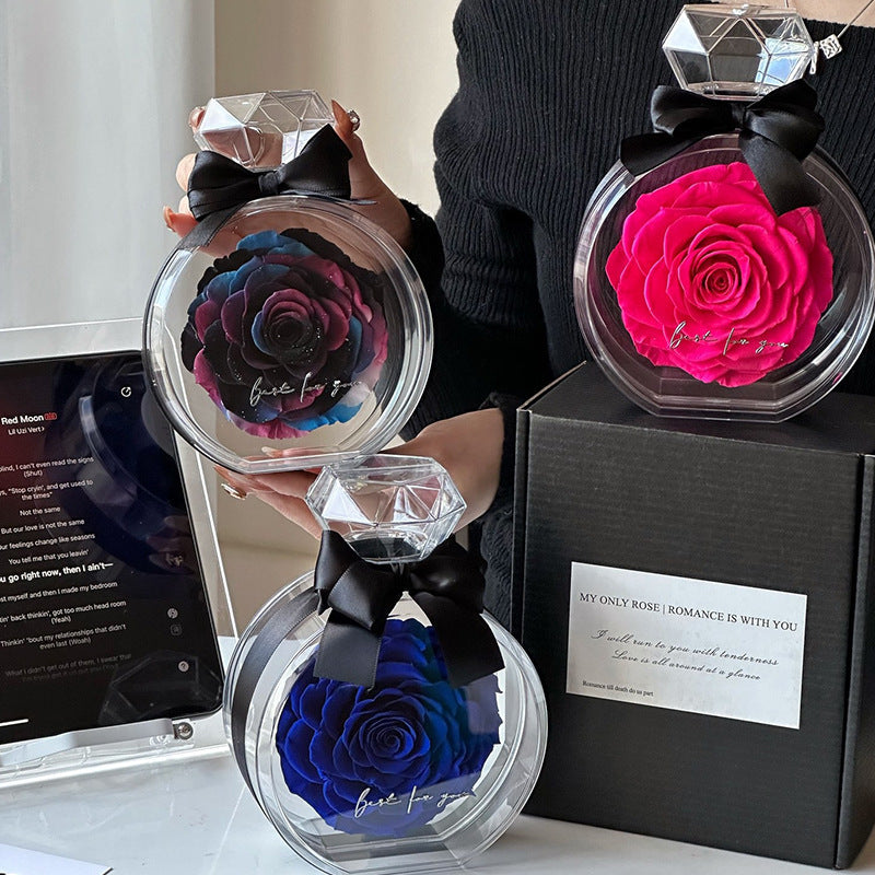 Getrocknete Rosen-Geschenk box für Weihnachten Neujahr Valentinstag